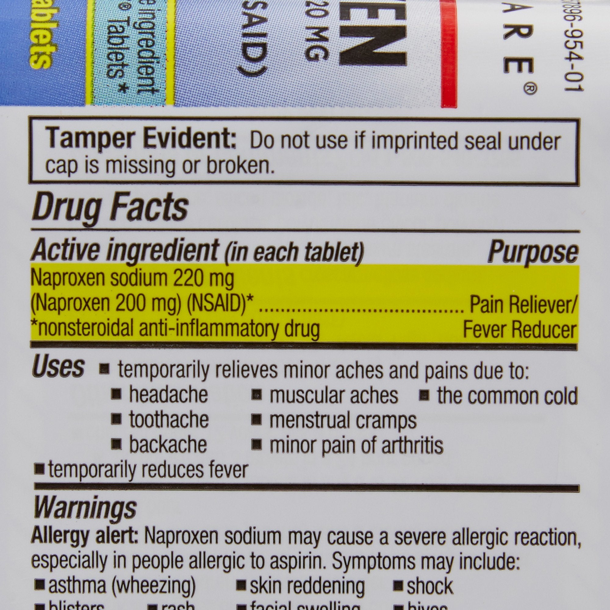 Geri-Care Naproxen Sodium Pain Relief-Pain Relief McKesson Brand 220 mg Strength Naproxen Sodium Tablet 100 per Bottle