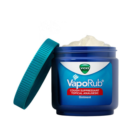 Vicks VapoRub Camphor / Menthol / Eucalyptus Oil Chest Rub-Chest Rub Vicks VapoRub 4.8% - 1.2% - 2.6% Strength Ointment 6 oz.
