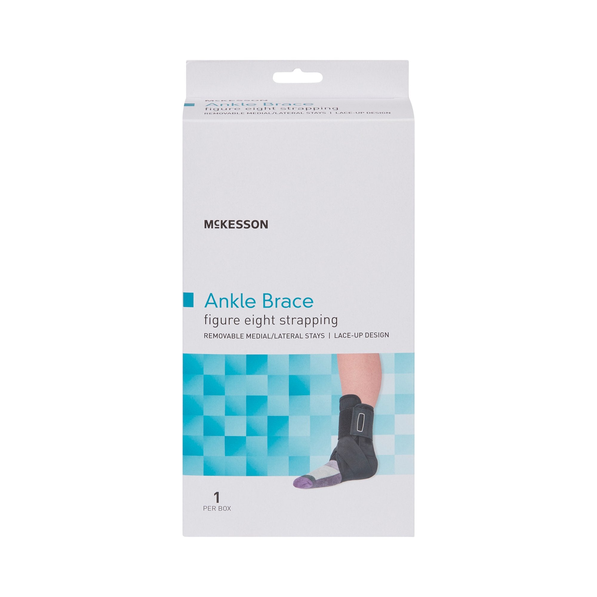 McKesson Low Profile Open Heel Open Toe Ankle Brace, Large-Ankle Brace McKesson Large Lace-Up / Figure-8 Strap / Hook and Loop Closure Foot
