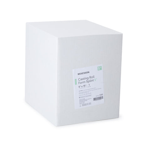 McKesson White Casting Roll Form Splints, 5 Inch x 5 Yard-Padded Splint Roll McKesson 5 Inch X 15 Foot Fiberglass White