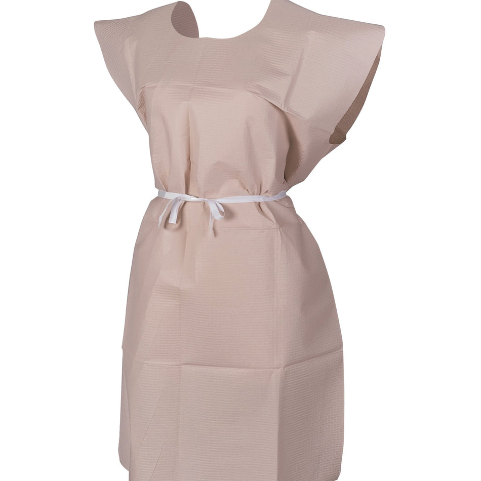 McKesson Patient Exam Gown, One Size Fits Most, Peach-Patient Exam Gown McKesson One Size Fits Most Peach Disposable