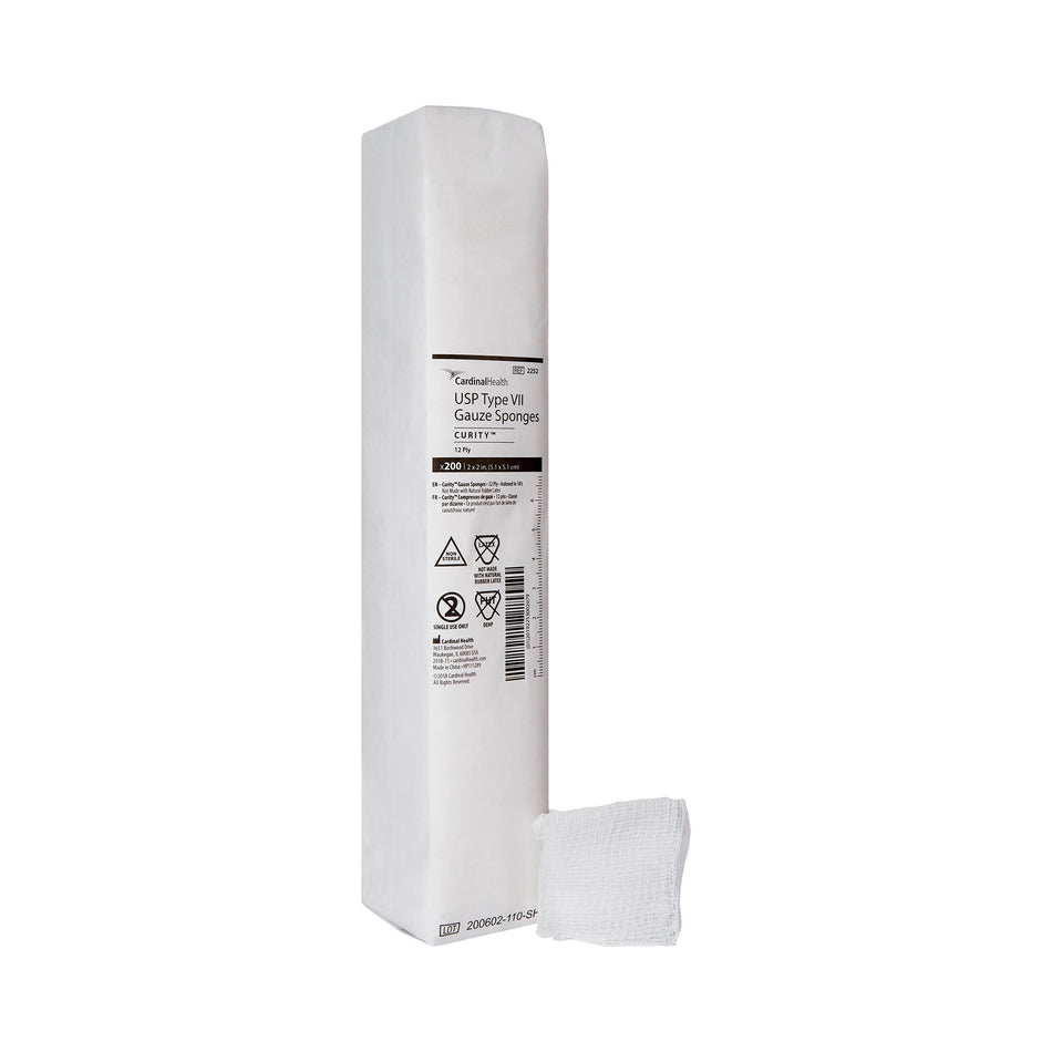 Curity� USP Type VII Gauze Sponge, 2 x 2 Inch, 12-Ply-Gauze Sponge Curity� 2 X 2 Inch 12-Ply NonSterile 200 per Pack