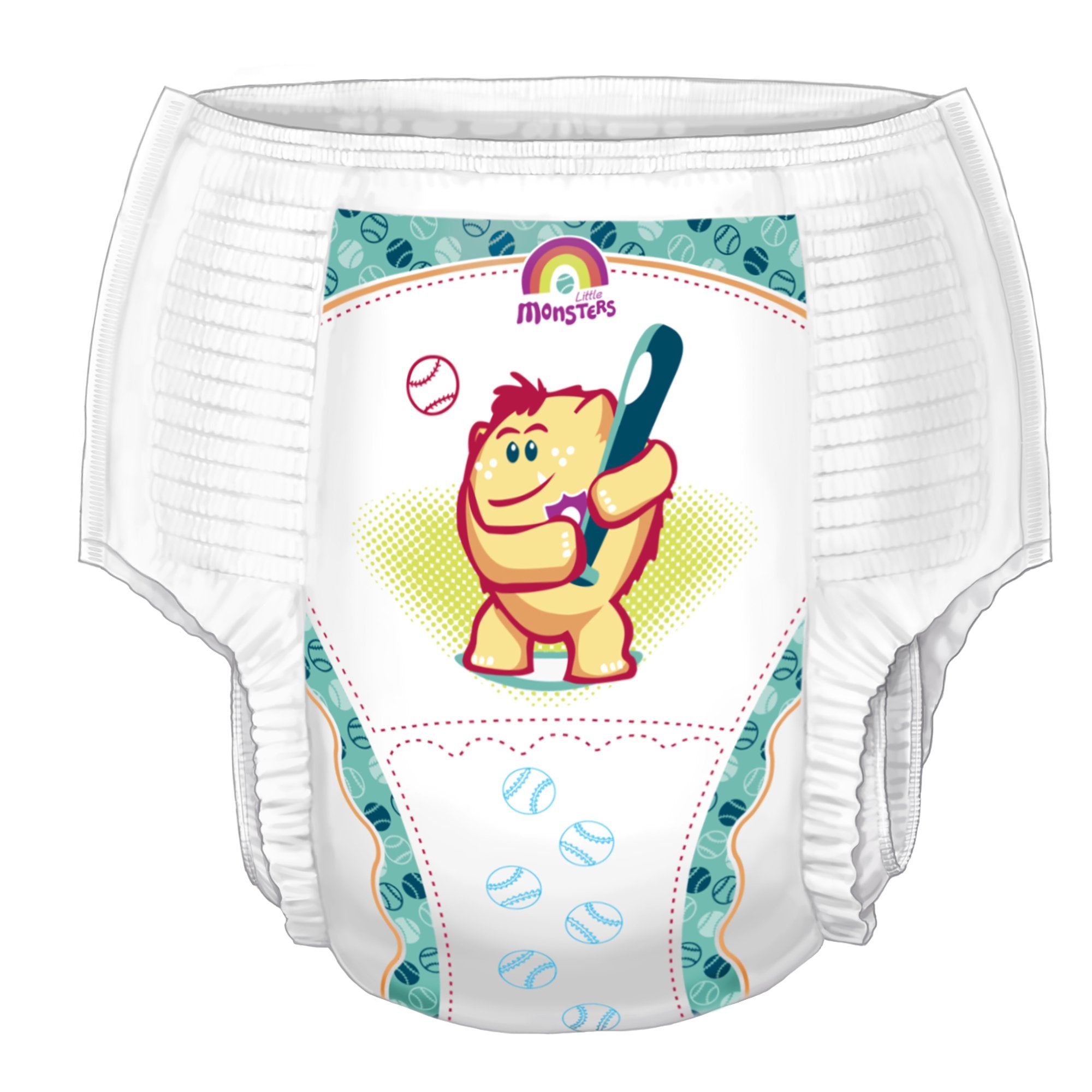 Curity Training Pants, Medium-Male Toddler Training Pants Cardinal Health Wings Pull On with Tear Away Seams Size 2T to 3T Disposable Heavy Absorbency