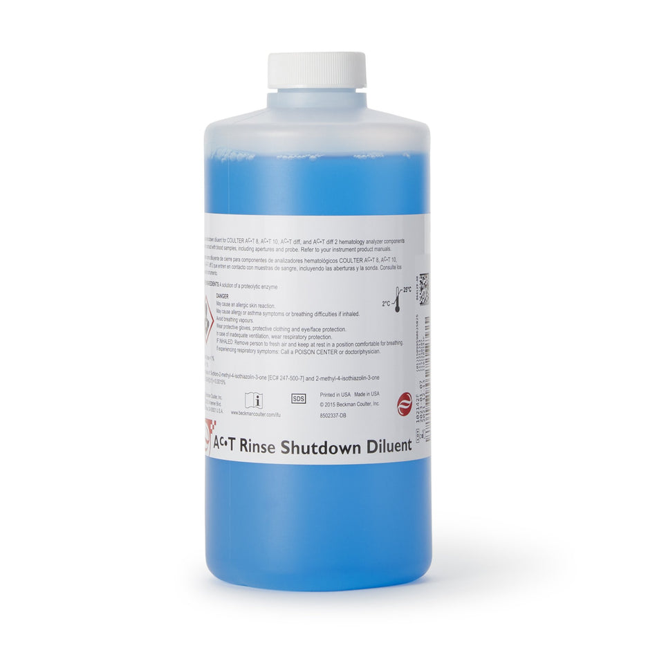 Coulter Ac.T Rinse Hematology Reagent Diluent for use with Coulter Ac.T 8 / Ac.T 10 / Ac.T diff 2 Hematology Analyzers-Hematology Reagent Diluent Coulter Ac.T Rinse Shutdown Diluent For Coulter Ac.T 8 / Ac.T 10 / Ac.T diff 2 Hematology Analyzers