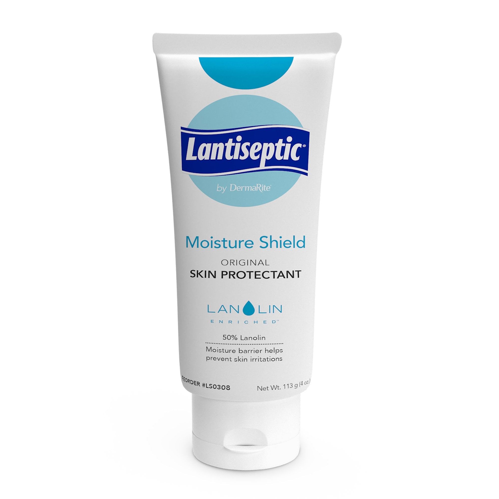 Lantiseptic Skin Protectant, 50% Lanolin, Unscented Ointment, 4 oz Tube-Skin Protectant Lantiseptic Moisture Shield 4 oz. Tube Lanolin Scent Ointment