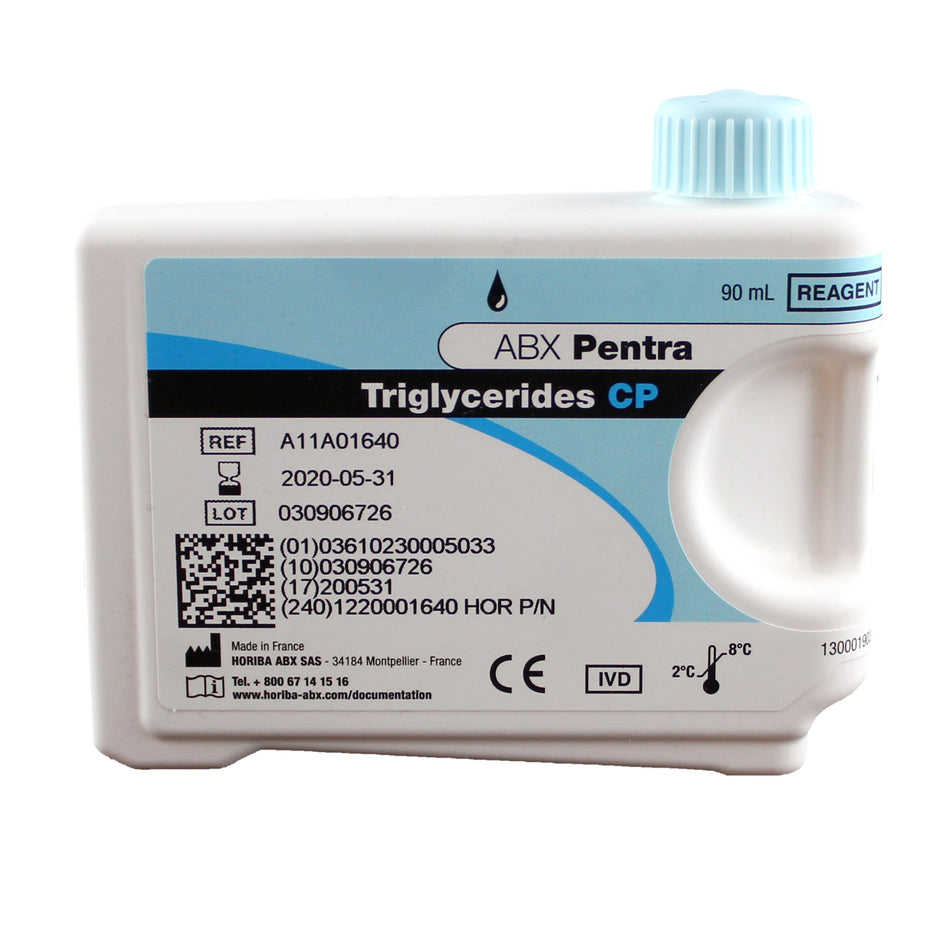 ABX Pentra General Chemistry Reagent, for use with ABX Pentra 400 Clinical Chemistry Analyzer, Triglycerides-General Chemistry Reagent ABX Pentra Triglycerides For ABX Pentra 400 Clinical Chemistry Analyzer 327 Tests