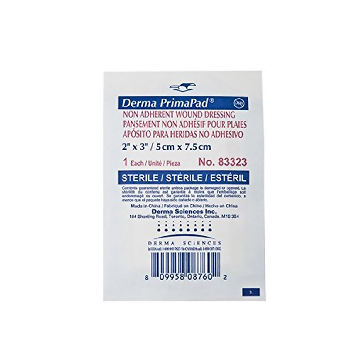 Primapad Non-Adherent Dressing, 2 x 3 Inch, 1-Ply-Non-Adherent Dressing Primapad 2 X 3 Inch 1-Ply Sterile 100 per Pack