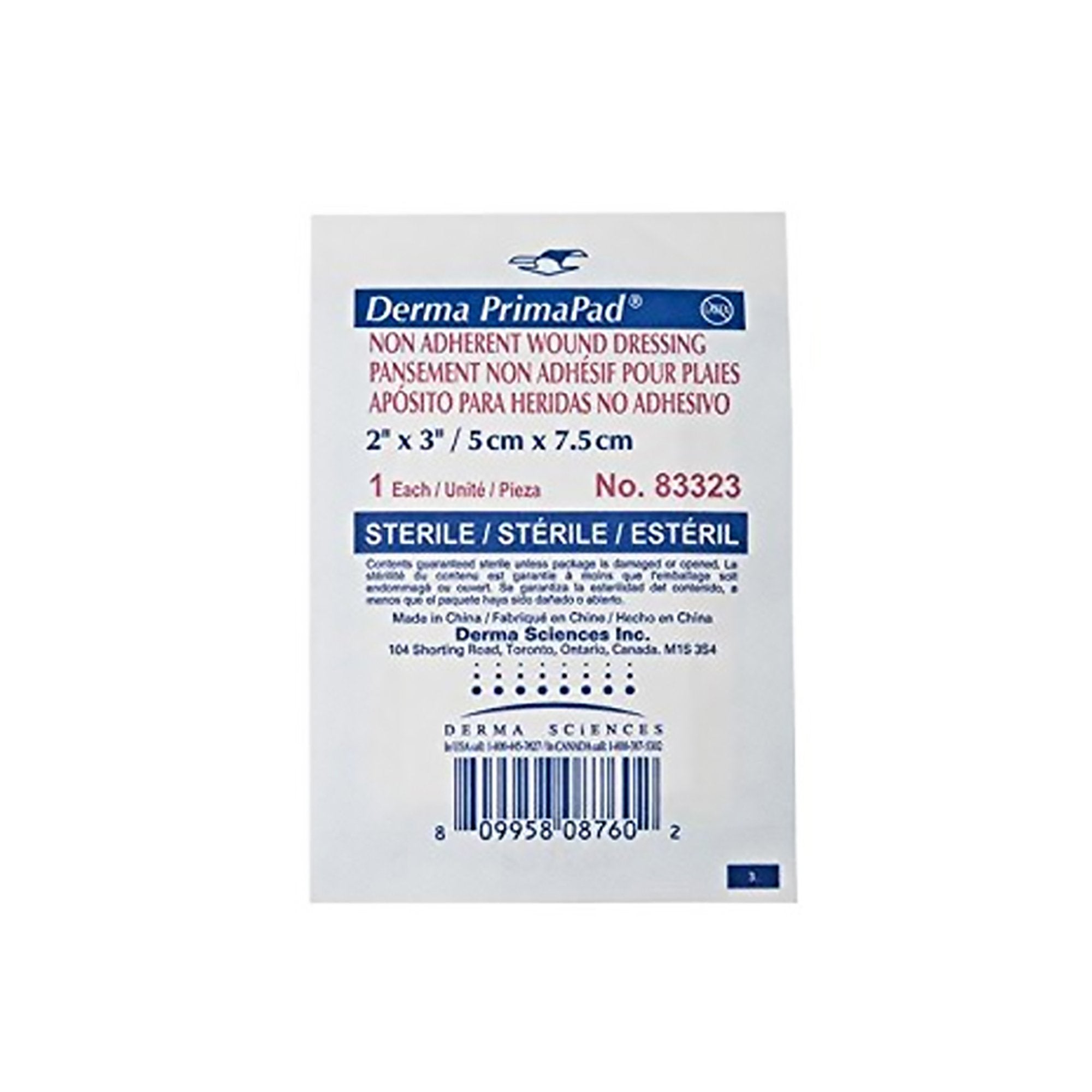 Primapad Non-Adherent Dressing, 2 x 3 Inch, 1-Ply-Non-Adherent Dressing Primapad 2 X 3 Inch 1-Ply Sterile 100 per Pack