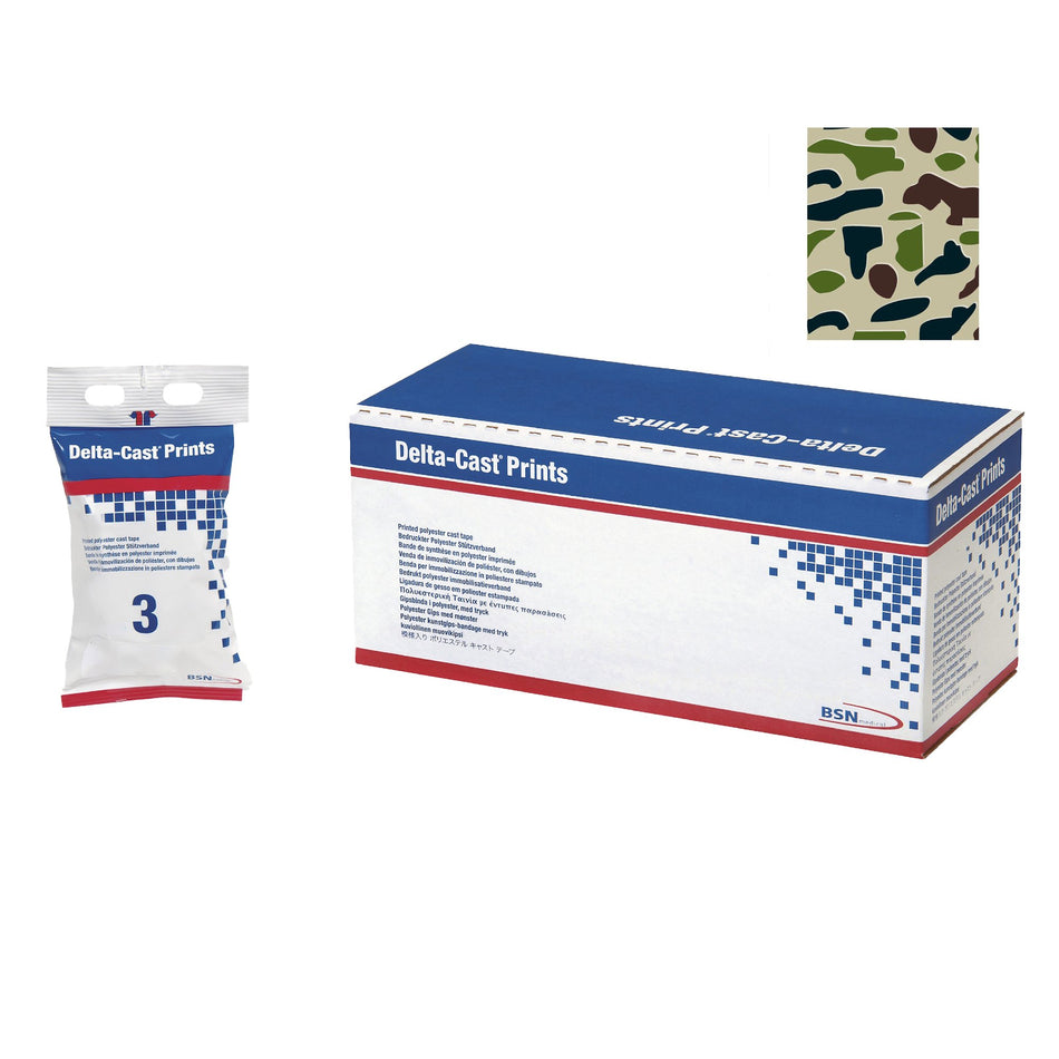 Delta-Cast Prints Cast Tape, 3 Inch x 4 Yard-Cast Tape Delta-Cast Prints 2 Inch X 12 Foot Polyester Camouflage Print