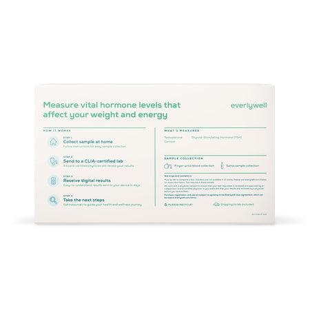 Everlywell Metabolism Test-Specimen Collection and Transport Kit Everlywell Collection Bag / Collection Tube Sterile