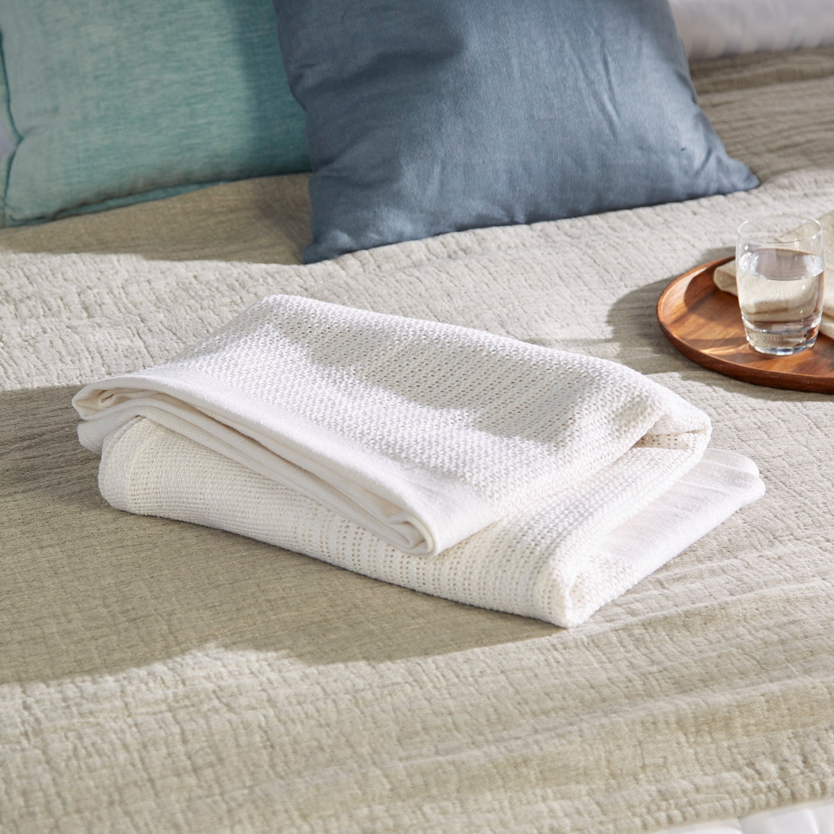 McKesson Cotton Thermal Blanket, 66 x 90 Inch-Thermal Blanket McKesson 66 X 90 Inch Cotton 100% 2 lbs.