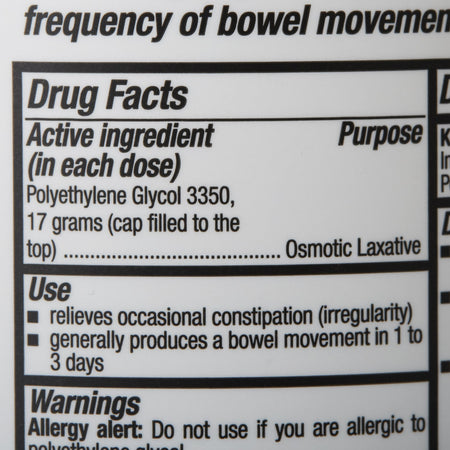Geri-Care Polyethylene Glycol 3350 Laxative-Laxative Geri-Care Powder 17.9 oz. Polyethylene Glycol 3350