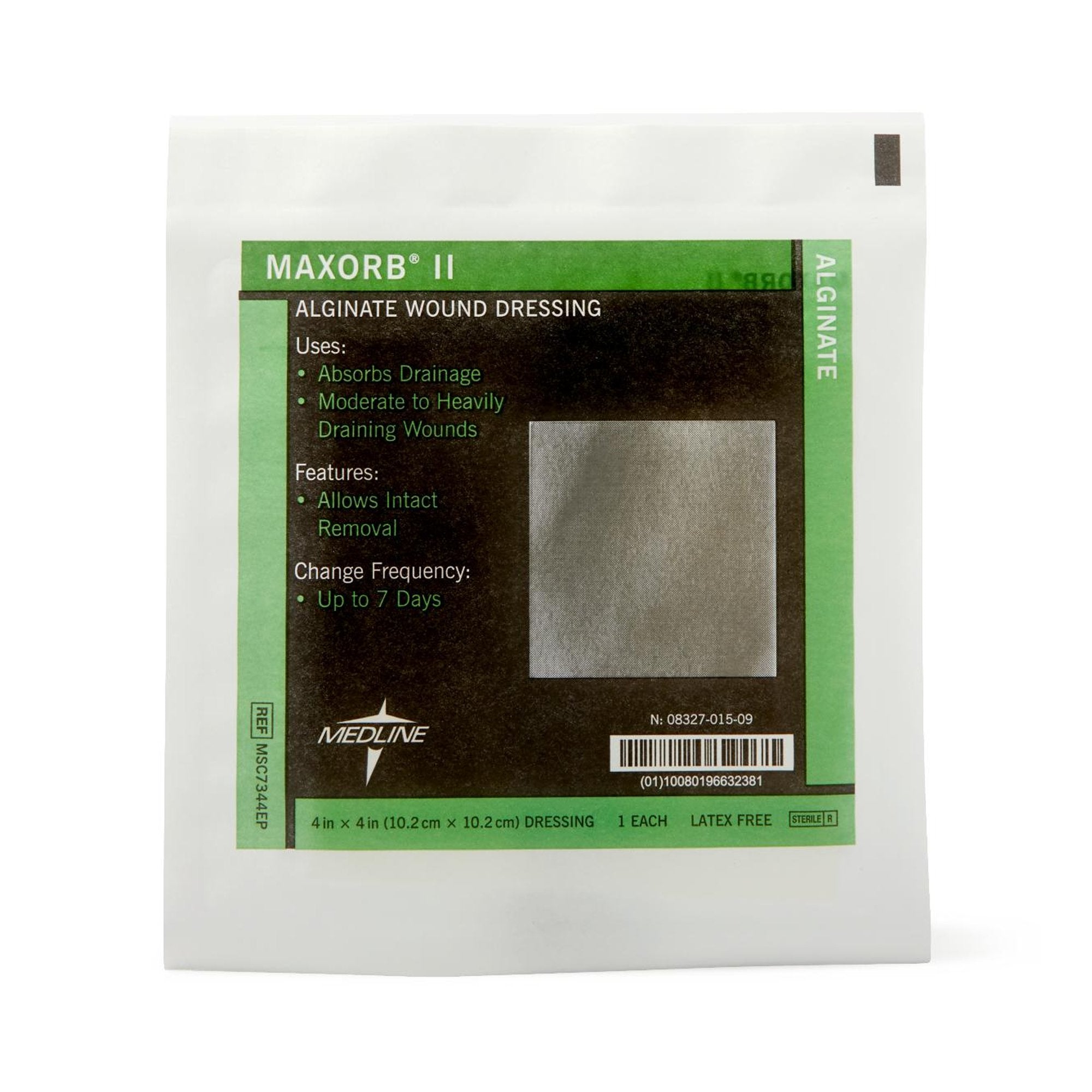 Maxorb II Alginate Dressing, 4 x 4 inch-Alginate Dressing Maxorb II 4 X 4 Inch Square