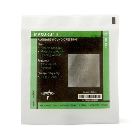 Maxorb II Alginate Dressing, 4 x 4 inch-Alginate Dressing Maxorb II 4 X 4 Inch Square