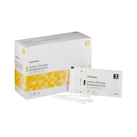 McKesson Oral Swabstick, Lemon Glycerin, Sterile-Lemon Glycerin Swabstick McKesson Rayon Tip 3 per Pack