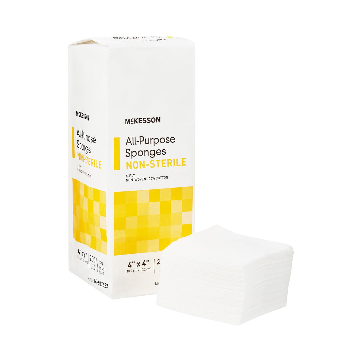 McKesson Nonwoven Sponge, 4 x 4 Inch, Four Ply - Wound Care>General Wound Care>General Purpose Dressings>Gauze Dressings -...