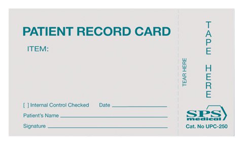 SPS Medical Sterilization Record Card-Sterilization Record Card Steam / EO Gas / Gas Plasma