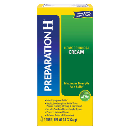 Preparation H Hemorrhoidal Cream with Aloe-Hemorrhoid Relief Preparation H Cream 0.9 oz.