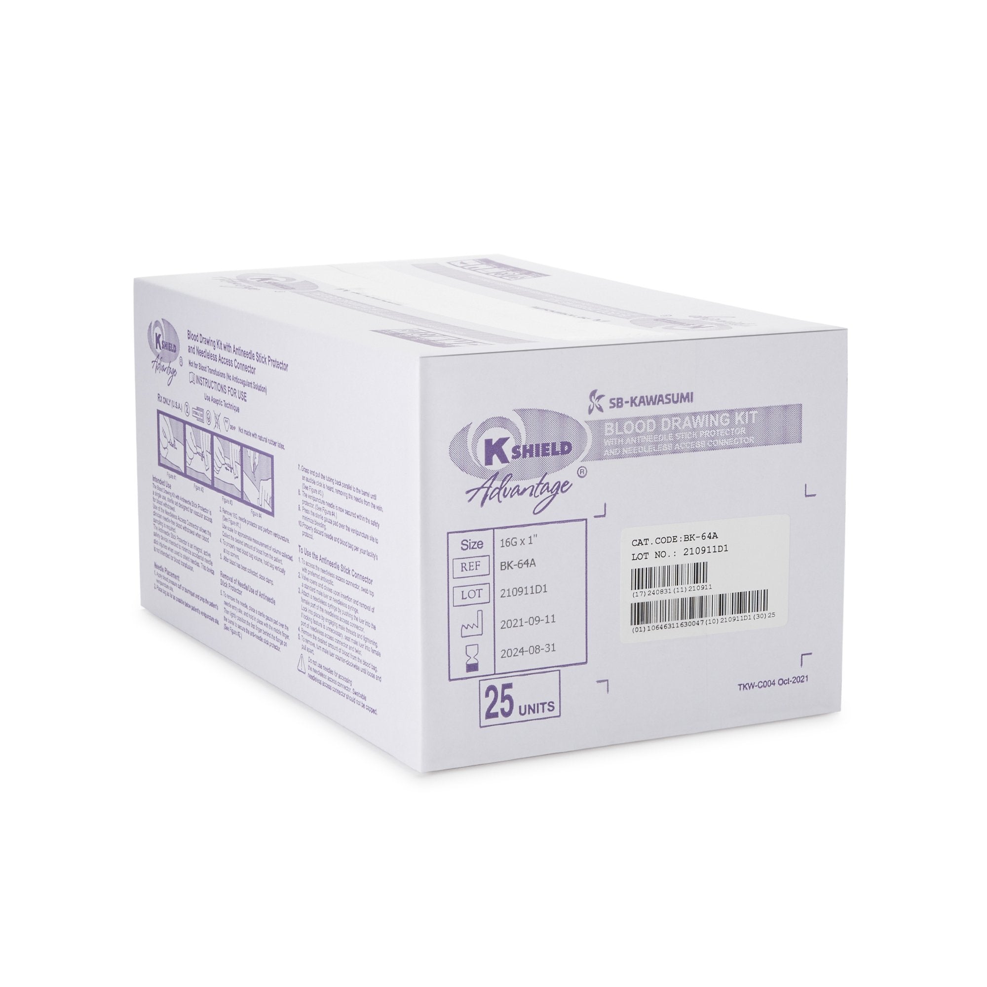 K-Shield® Advantage Blood Draw Kit - Clinical Laboratory>Specimen Collection>Specimen Collection Kits - Kawasumi Laboratories
