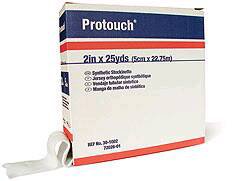 Protouch White Synthetic Undercast Stockinette, 3 Inch x 25 Yard-Stockinette Tubular Protouch 3 Inch X 25 Yard Synthetic NonSterile