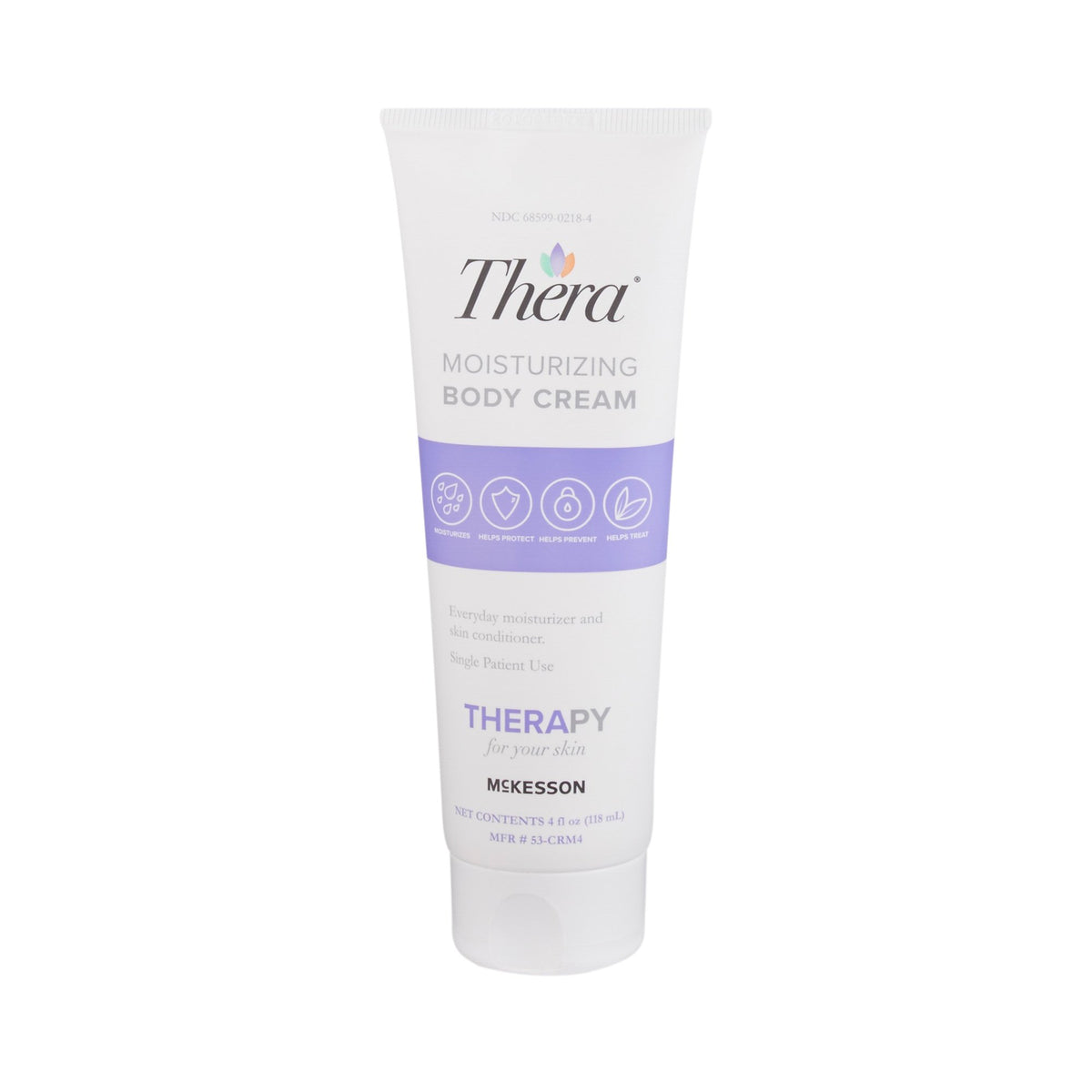 McKesson Thera Moisturizing Body Cream-Hand and Body Moisturizer Thera 4 oz. Tube Scented Cream CHG Compatible