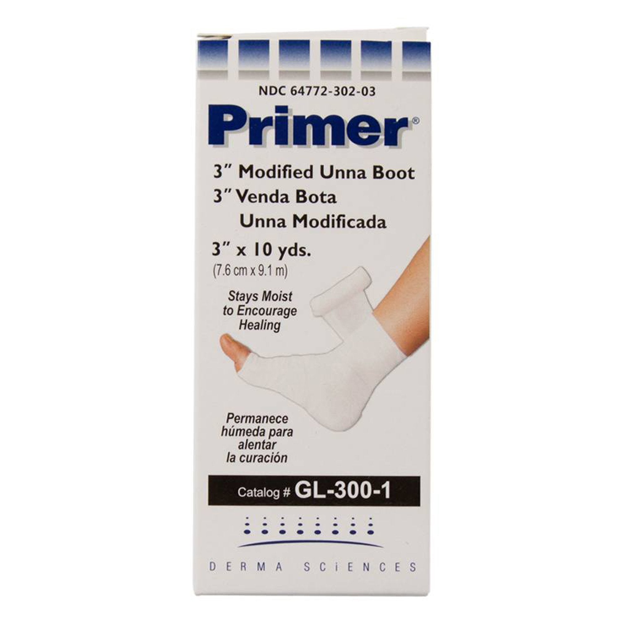 Primer Unna Boot with Zinc Oxide, 3 Inch x 10 Yard-Unna Boot Primer Zinc Oxide 3 Inch X 10 Yard