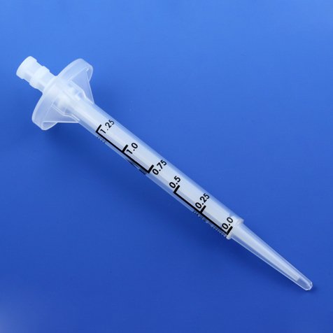 Globe Scientific Dispenser Syringe Tip, 1.25 mL-Dispenser Syringe Tip 1.25 mL Graduated NonSterile