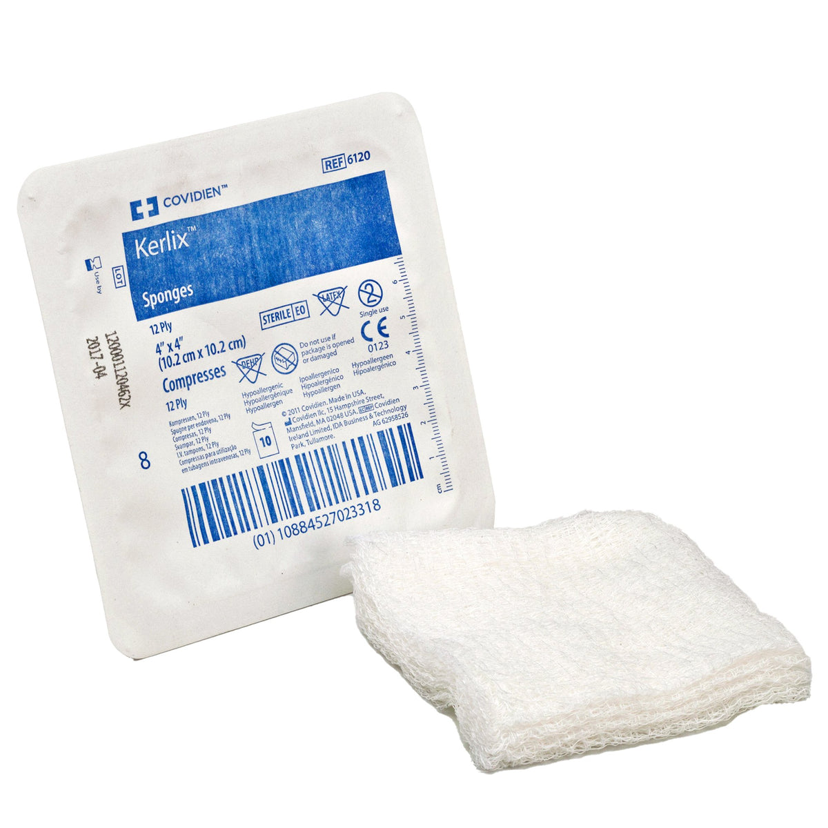 Kerlix Sterile USP Type VII Fluff Dressing, 4 x 4 Inch, 12-Ply-Fluff Dressing Kerlix 4 X 4 Inch 12-Ply Sterile 10 per Tray