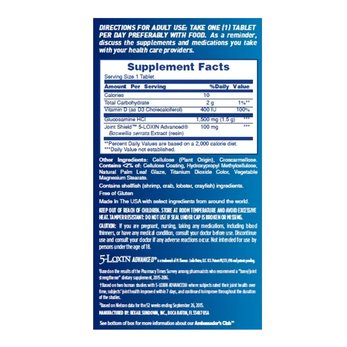 Osteo-Bi-Flex Vitamin D / Glucosamine Joint Health Supplement-Joint Health Supplement Osteo-Bi-Flex Vitamin D / Glucosamine 400 IU - 1500 mg Strength Caplet 30 per Bottle