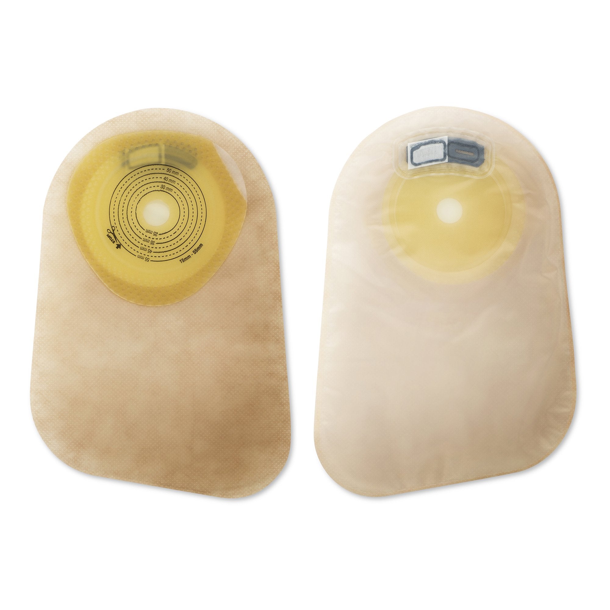 Premier One-Piece Closed End Transparent Colostomy Pouch, 9 Inch Length, 5/8 to 2-1/8 Inch Stoma-"Colostomy Pouch Premier One-Piece System 9 Inch Length Flat, Trim To Fit 5/8 to 2-1/8 Inch Stoma Closed End"
