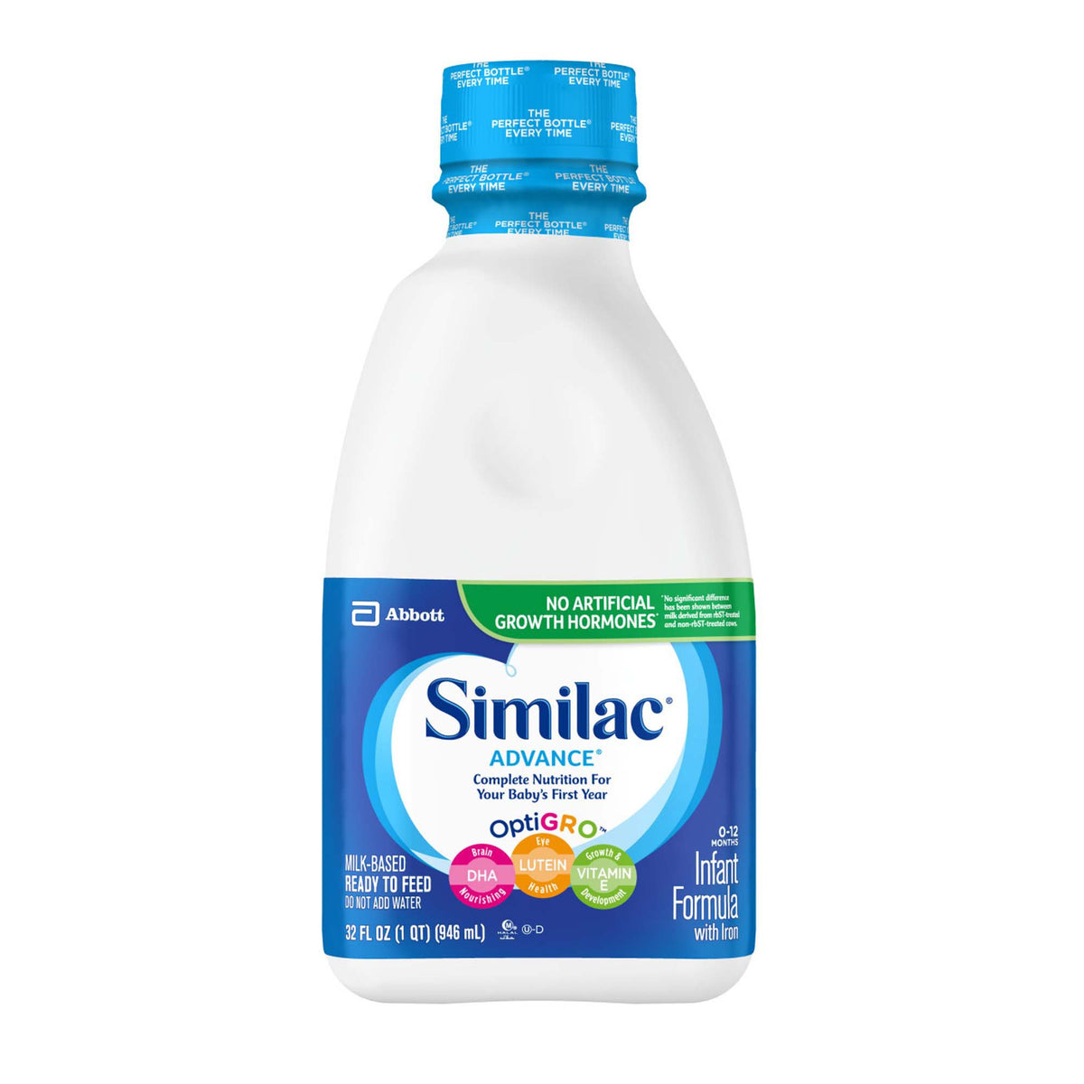 Similac® Advance® 20 Ready to Use Infant Formula, 1-quart bottle - Nutritionals and Feeding Supplies>Nutritionals>Infant &...