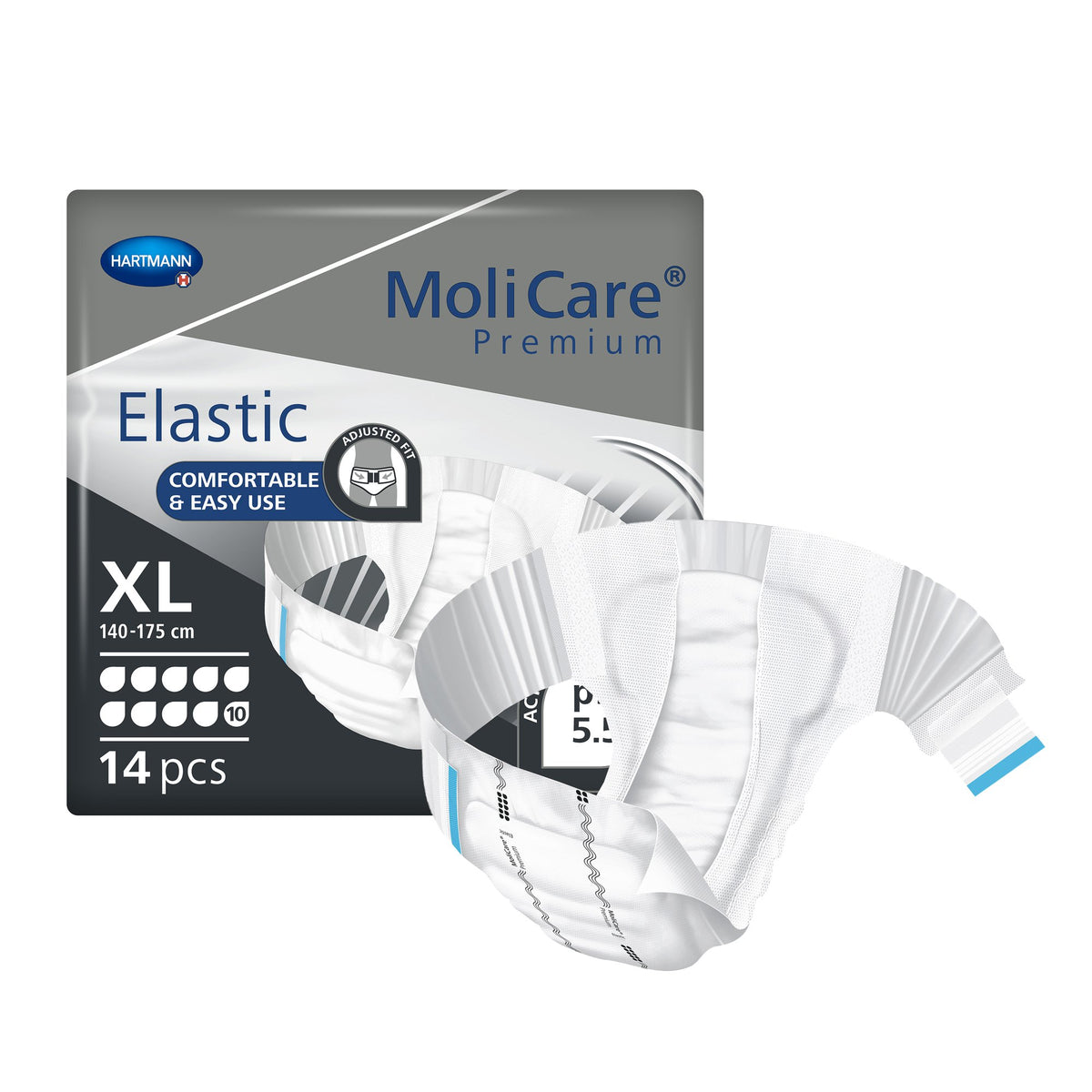 MoliCare® Premium Elastic 10 Drop Absorbency Incontinence Briefs, Extra Large - Incontinence>Adult Briefs and Protective U...