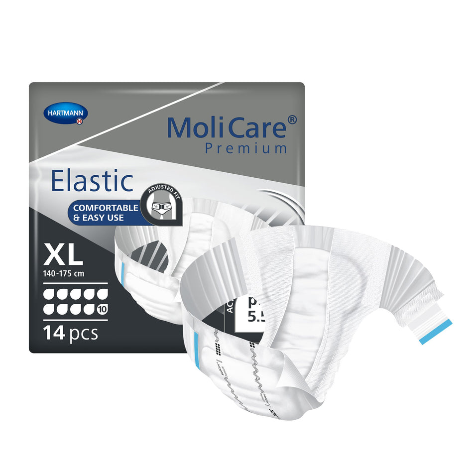 MoliCare® Premium Elastic 10 Drop Absorbency Incontinence Briefs, Extra Large - Incontinence>Adult Briefs and Protective U...