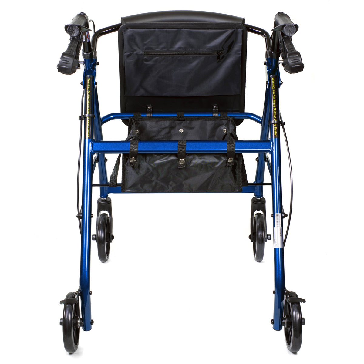 McKesson Folding Aluminum Four-Wheel Rollator, Blue-4 Wheel Rollator McKesson Blue Adjustable Height / Folding Aluminum Frame