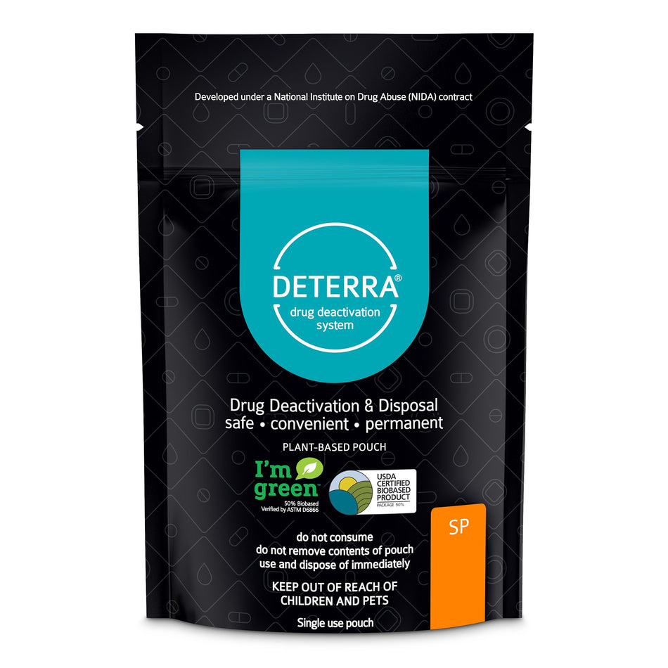 Deterra� Drug Disposal Pouch for Disposal of Pharmaceuticals, Small-"Drug Disposal Pouch Deterra� Small, 15 Pill or 2 Patch or 2 oz. Liquid Capacity"