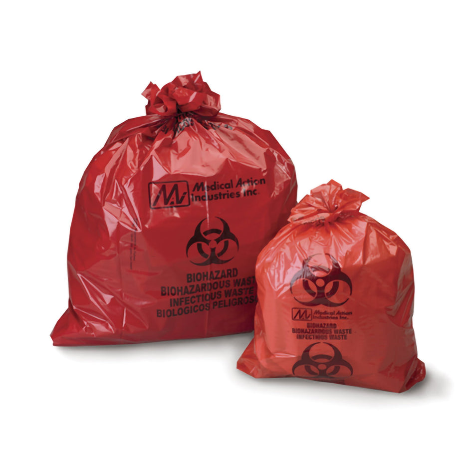 Infectious Waste Bag-Biohazard Waste Bag Medegen Medical Products 44 gal. Red Bag Polyethylene 38 X 45 Inch
