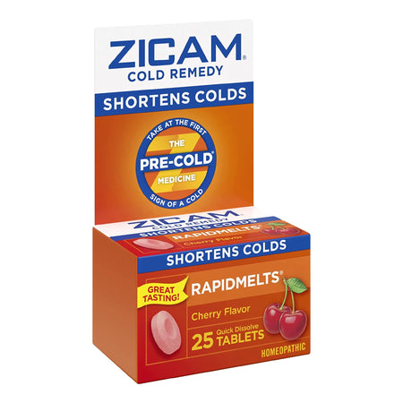 Zicam Zincum Aceticum / Zincum Gluconicum Cold and Cough Relief-Cold and Cough Relief Zicam 2X - 1X Strength Tablet 25 per Box
