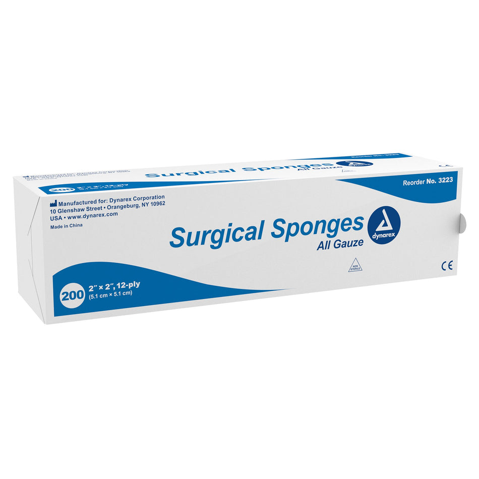 dynarex� Gauze Sponge, 2 x 2 Inch, 12-Ply-Gauze Sponge Dynarex� 2 X 2 Inch 12-Ply NonSterile 200 per Pack