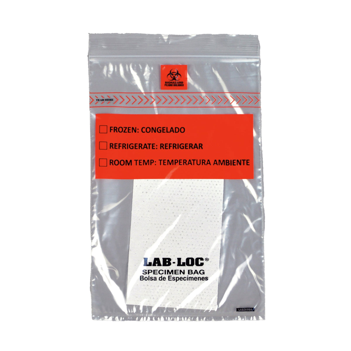 Lab-Loc® Specimen Transport Bag, Document Pouch, Absorbent Pad, Zip Close, 6 x 9 - Clinical Laboratory>Specimen Collection...