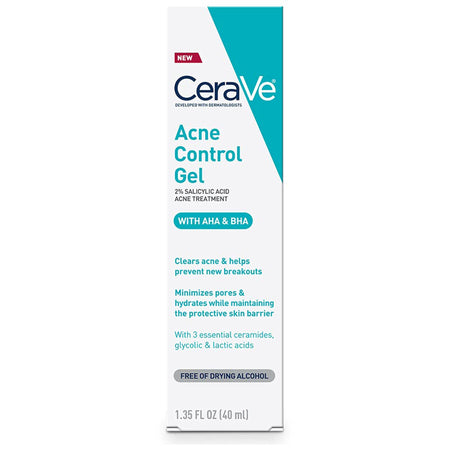 CeraVe® 2% Salicylic Acid Acne Control Gel, 1.35-ounce Tube - Personal Hygiene>Skin Care>Astringents and Acne Medications...