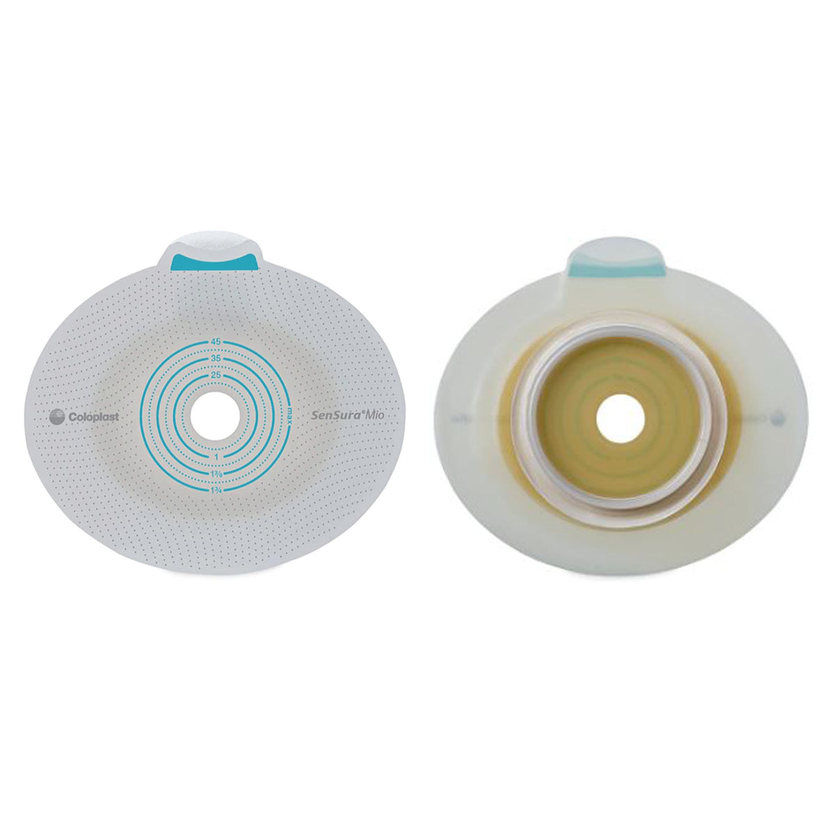 SenSura Mio Click Ostomy Barrier, 10-35 mm.-"Ostomy Barrier SenSura Mio Click Trim to Fit, Extended Wear Elastic Adhesive 40 mm Flange Green Code System 3/8 to 1-3/8 Inch Opening"