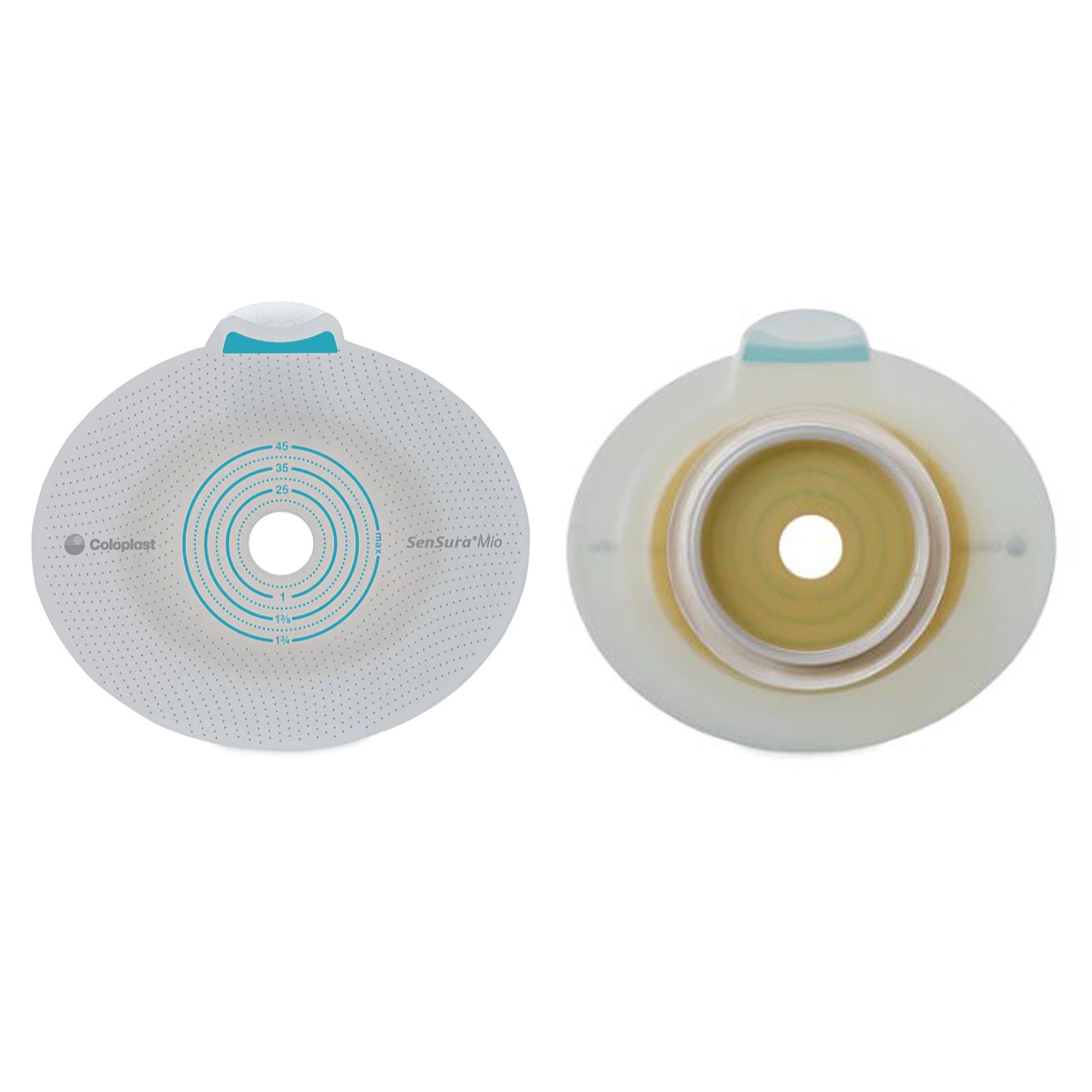 SenSura Mio Click Ostomy Barrier, 10-35 mm.-"Ostomy Barrier SenSura Mio Click Trim to Fit, Extended Wear Elastic Adhesive 40 mm Flange Green Code System 3/8 to 1-3/8 Inch Opening"