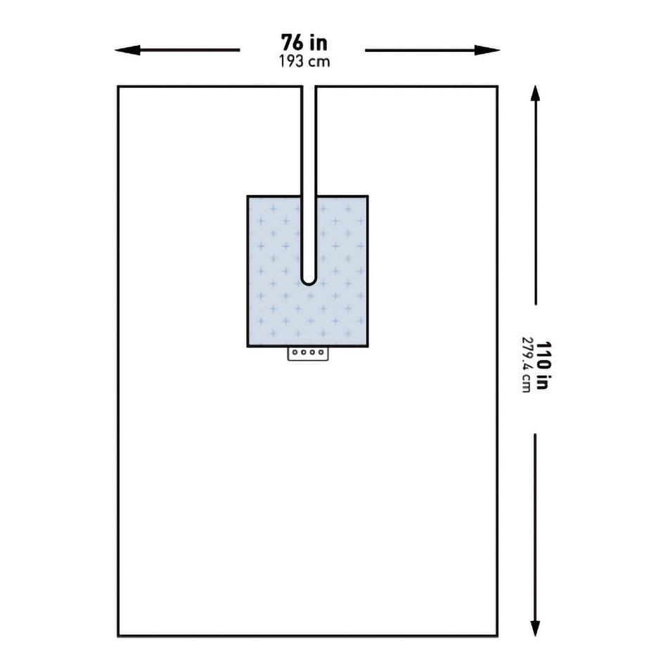 McKesson Sterile U-Drape with Split, 76 x 110 Inch - Textiles>Procedure Drapes and Sheets>Drape Sheets - McKesson Brand