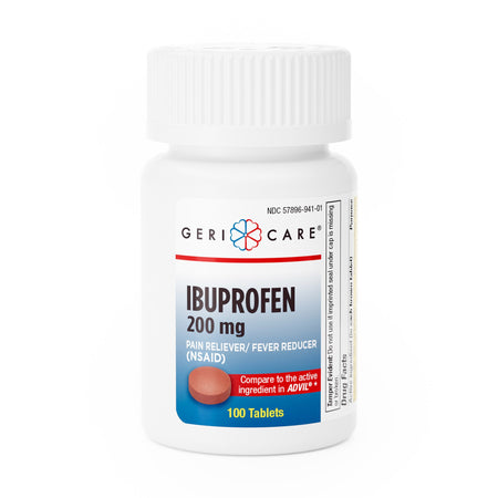 Geri-Care Ibuprofen Pain Relief-Pain Relief Geri-Care 200 mg Strength Ibuprofen Tablet 100 per Bottle