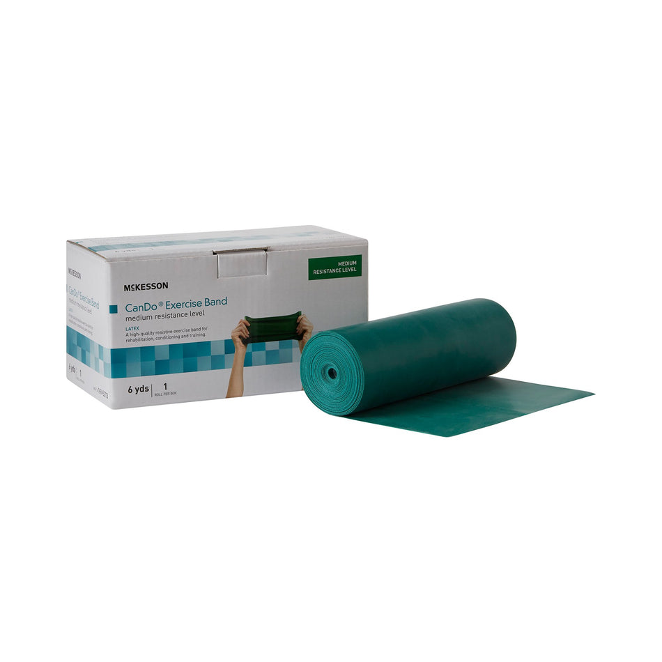 McKesson Exercise Resistance Band, Green, 5 Inch x 6 Yard, Medium Resistance-Exercise Resistance Band McKesson CanDo� Green 5 Inch X 6 Yard Medium Resistance