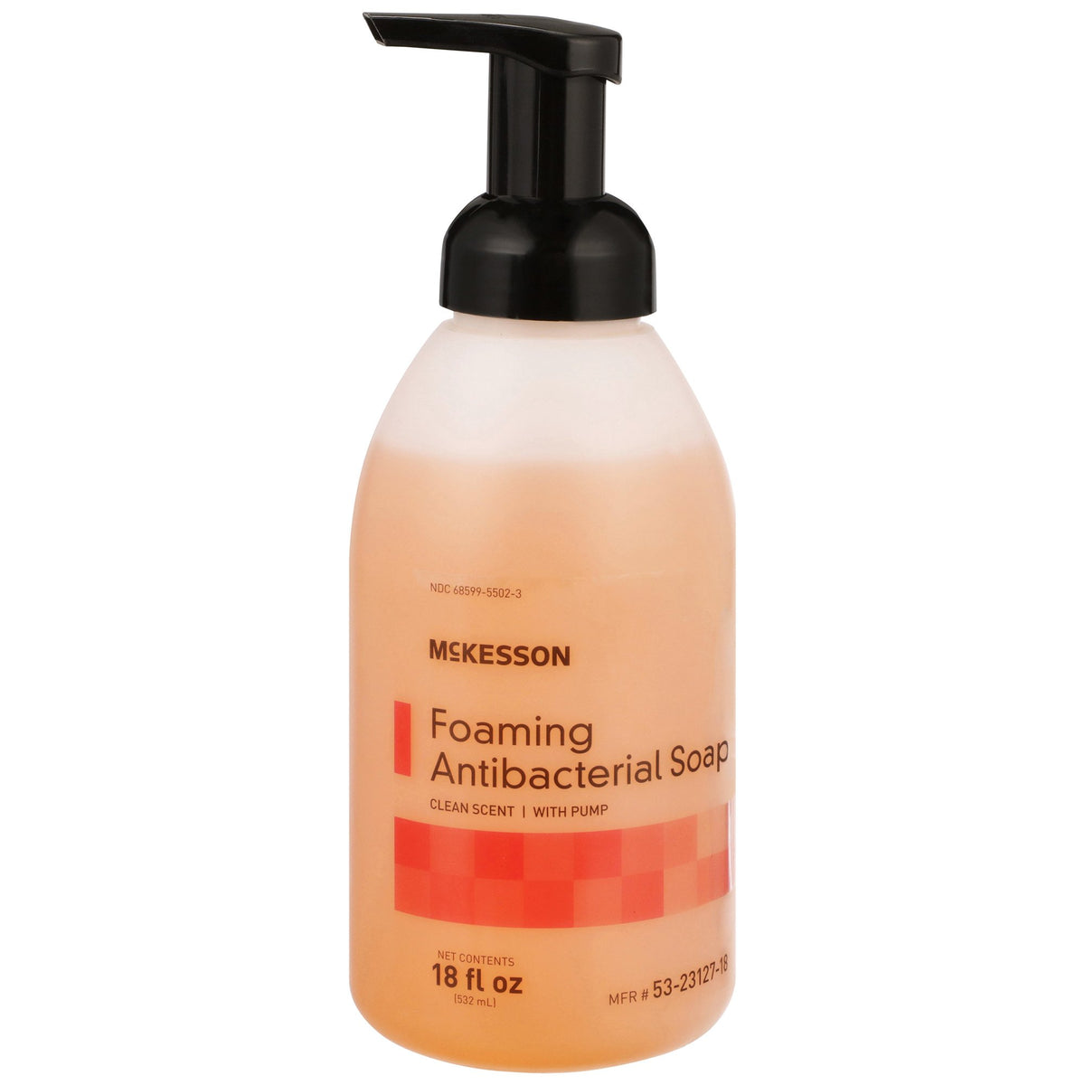 McKesson Clean Scent Foaming Antibacterial Soap, 18-ounce pump bottle-Antibacterial Soap McKesson Foaming 18 oz. Pump Bottle Clean Scent