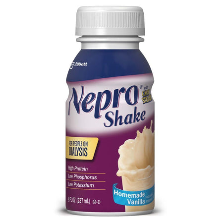 Nepro with Carbsteady Vanilla Shake for People on Dialysis, 8-ounce bottle-Oral Supplement Nepro with Carbsteady Vanilla Flavor Liquid 8 oz. Bottle