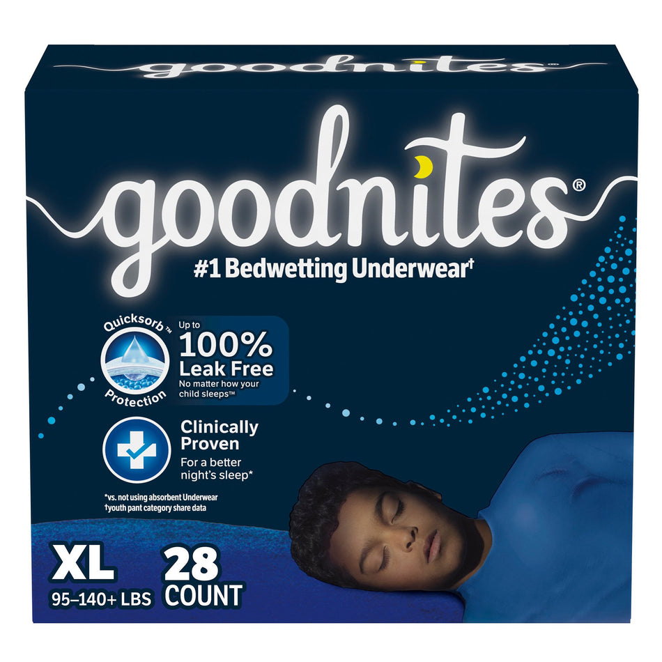 GoodNites® Night Time Underwear, Extra Large for Boys weighing 95 – 140 lbs. - Incontinence>Pediatric Diapers and Training...
