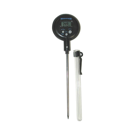Marathon Min-Max Digital Laboratory Thermometer-Digital Laboratory Thermometer Marathon Fahrenheit / Celsius 14 to 392F (-10 to +200C) Stainless Steel Probe Free-standing Battery Operated