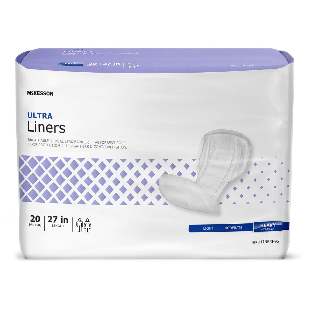 McKesson Ultra Incontinence Liner, 27 Inches Long - Incontinence>Incontinence Liners and Pads - McKesson Brand